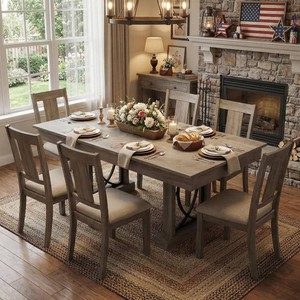 $175 IDEALHOUSE 71 Wooden Farmhouse Table