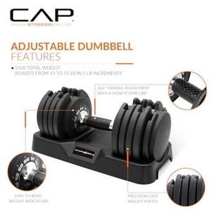$300 CAP ADJUSTABELL Dumbbell Set 12.5-55 lb