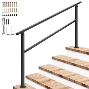 VIVOSUN 5-Step Stair Handrail 69x36 Black