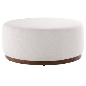 $306 Tilden Large 38 in Round Boucle Ottoman
