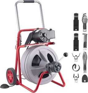 $330 VEVOR Drain Cleaner 75ft Auto Feed Auger