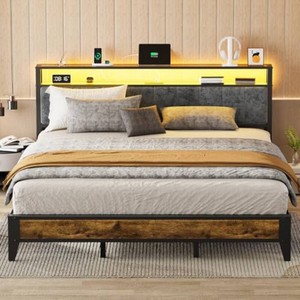 $200 OLEVS King Platform Bed with Storage