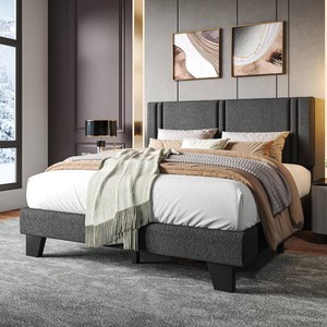 $130 Einhomn Full Upholstered Bed with Headboard