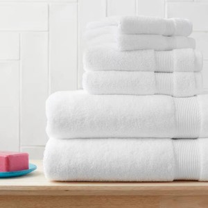 HygroCotton White 6-Piece Bath Towel Set