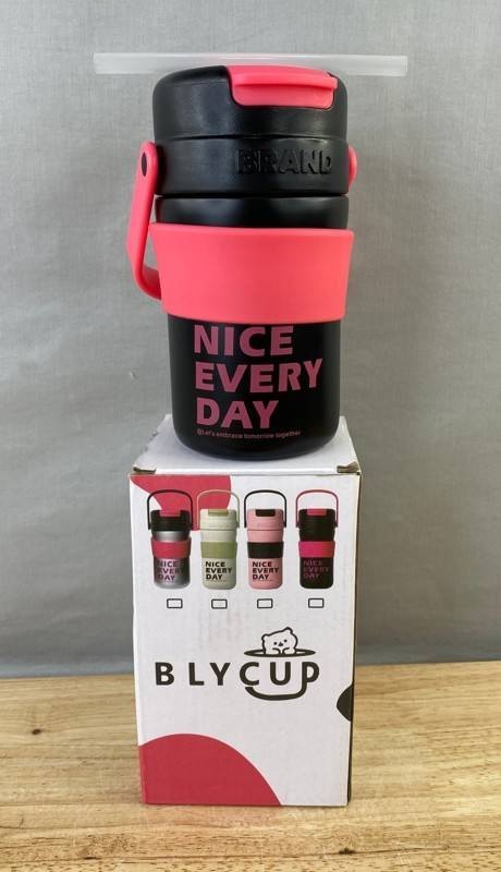 BLYCUP 450mL Tumbler, Black and Pink - Brand New