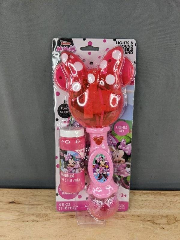 Disney Minnie Lights & Sound Bubble Wand - Brand New