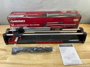 Husky 24 Tile Cutter with Tungsten Carbide Blade and Adjustable Gauge M