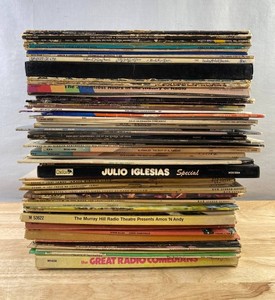 70 Vinyl Record Album Collection - Elvis, Rocky IV, The Godfather, Elton John, Bachman-Turner Overdrive, The Monkees, Simon &amp Garfunkel, The Allman Brothers Band, Julio Iglesias, Etc.&nbspC