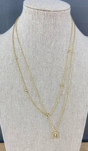 PAVOI Gold Color Necklace, 15 and FISSEN Gold Color Necklace, 17 - Brand New