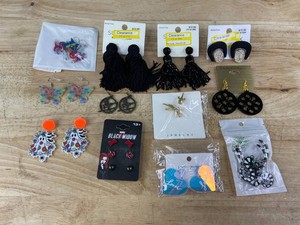 Fashion Pierced Earrings - Butterfly, Marvel, Snake, Halloween, Etc., 12 Pairs - Brand New