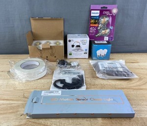 Household Items - LED Lighting, Hemming Tape, Philips Dimmable, Curtain Tiebacks, Shoe Laces, Etc. - Brand New