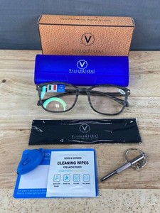 Vision Global Blue Light Blocking Unisex Glasses, Gray & Black - Brand New