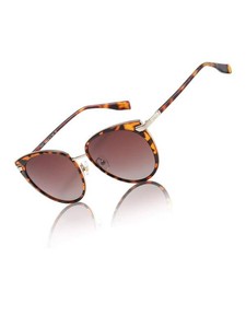 Duco DC1222 C5 Cat-Eye Polarized Womens Sunglasses, Brown Tortoise - Brand New