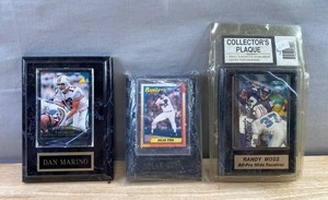 Dan Marino, Nolan Ryan &amp Randy Moss Sports Card Collector Plaques&nbspC