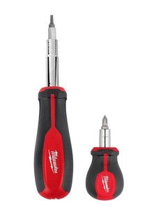 Milwaukee 2pc 11-in-1 Multi-Bit Screwdriver and 6-IN-1 Stubby Multi-Bit Screwdriver Set - Brand New M