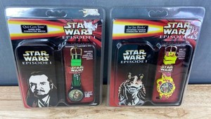 Nelsonic Star Wars Episode I Character Watches - Qui-Gon &amp Jar Jar - New&nbspC