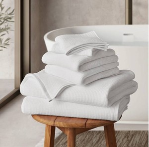 Members Mark Hotel Collection White Spa Towel Set, 6-Piece - Brand New