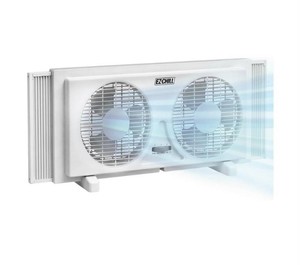 EZ-CHILL Portable Twin Window Fan, 9, White, $39 Retail - Brand New