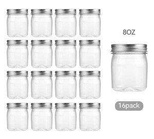 Novelinks 8 Oz Craft Plastic Jar Set, 16 Jars - Brand New