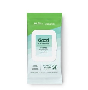 Good Clean Love Balance Wipes, 2 Total 30 Count Packs - Brand New