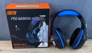 Ordtop G5400 Ultra Wireless Pro Gaming Headset, Blue, Black, Silver - Brand New