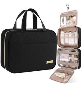 HOTOR Hanging Travel Toiletry & Makeup Bag, Black - Brand New