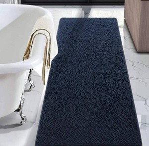 Shaggy Chenille Bath Rug - Non-Slip 24 x 36, Blue - Brand New