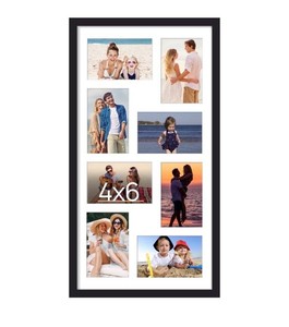 Sindcom Collage Picture Frame, 8 Photo, 12 x 23, Black - Brand New