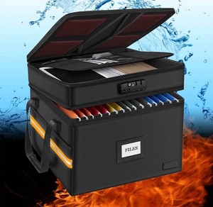 Samerd Fireproof Lockable File Organizer, Letter & Legal Size, Black - Brand New