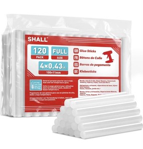 SHALL Full-Size Clear Hot Glue Sticks, 120 Total - Brand New