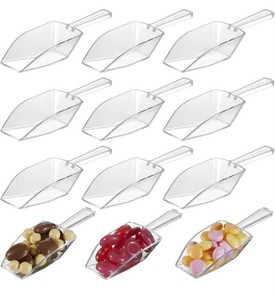 Bedwina Clear Acrylic Mini Scoops 5.5, 24 Total - Brand New