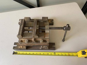 Drill Press Machine Vise Cast Iron Sliding Base Approx 5in Jaws