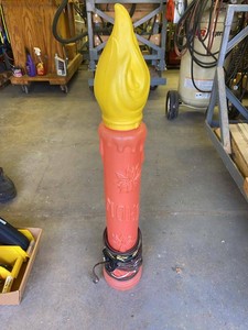 Vintage Noel Blow Mold Christmas Candle Light Decoration Large