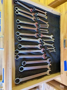 Group of USA-Made Combination Wrenches Mixed Sizes SAE Open Box End