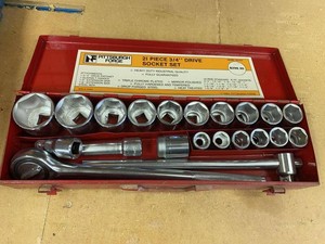 Pittsburgh Forge 34in Drive Socket Set w Steel Case Taiwan