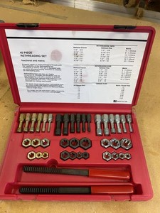 Craftsman 40 Pc Rethreading Set Fractional Metric USA Case