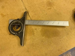 Starrett Protractor Head Combination Square w 12in No 4R Rule