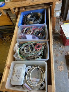 Group of Assorted Electrical Wire Cords Cable & Solder Spools