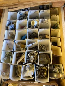Group Assorted Hardware Parts Plumbing Electrical Fittings Drawer Lot