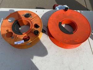 Pair of Extension Cord Reels Bayco & Cordwheel Model 700 Orange