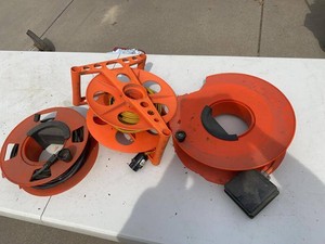 Industrial Extension Cord Reel Lot Portable Shop Power Cable Reels