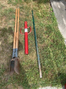 Group of Post Hole Digger, Northwestern Post Driver & Digging Bar