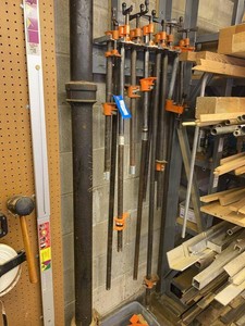Assorted Pipe Clamps With Extra Clamp Fixtures Heavy Duty Shop Lot