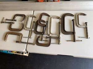 Vintage C-Clamps & Adjustable Specialty Clamps Assorted Sizes