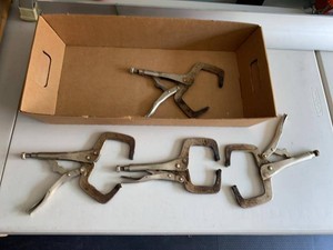 Vise-Grip Locking C-Clamp Pliers Set of 4 Sheet Metal Clamps