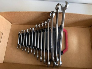 Craftsman Vintage SAE Combination Wrench Set Forged in USA w Rack
