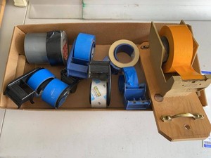 Group Tape Dispensers & Assorted Duct Painters Shipping Tape Lot