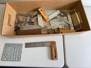 Vintage Machinist Measuring Tool Lot Stanley Craftsman Rules Gauges