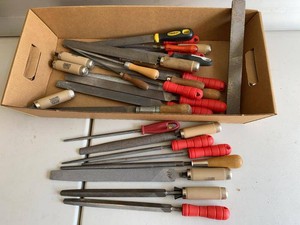 Assorted Steel Hand Files & Rasps Flat Round Triangular Profiles