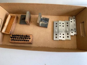 Group Machinist Tooling Angle Blocks Steel Stamp Set & Setup Bars